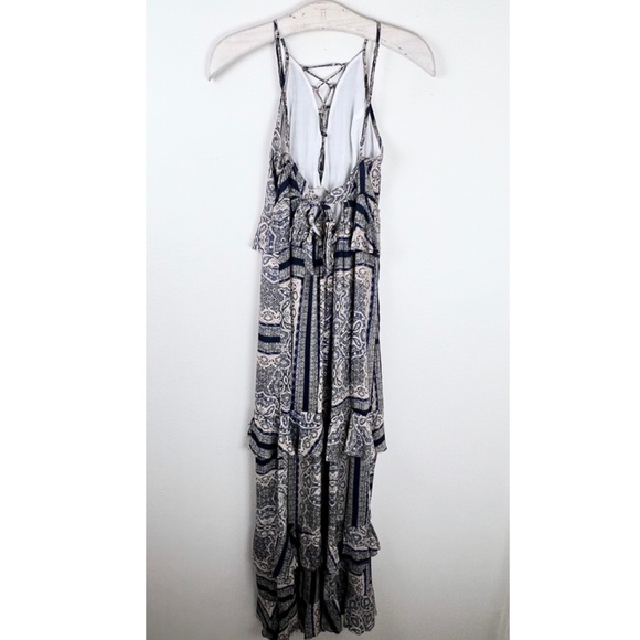 Skylar + Madison Blue Ruffle Long Maxi Dress - Picture 5 of 8